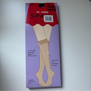 SPANX Hi-Knee Sheer Knee Highs With Reiforced Toe - Black - One Size - NWT